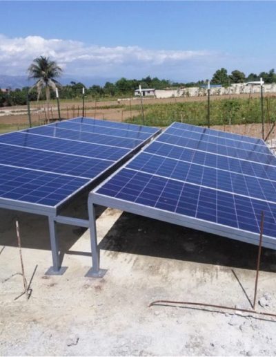 Solar panels to run a bottling system